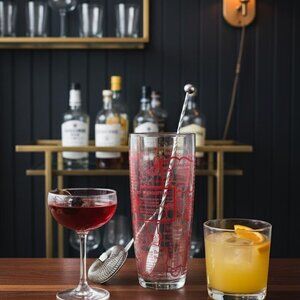 Vintage Shaker Glass with Recipes